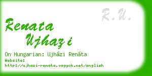 renata ujhazi business card