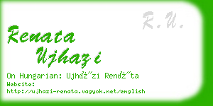 renata ujhazi business card